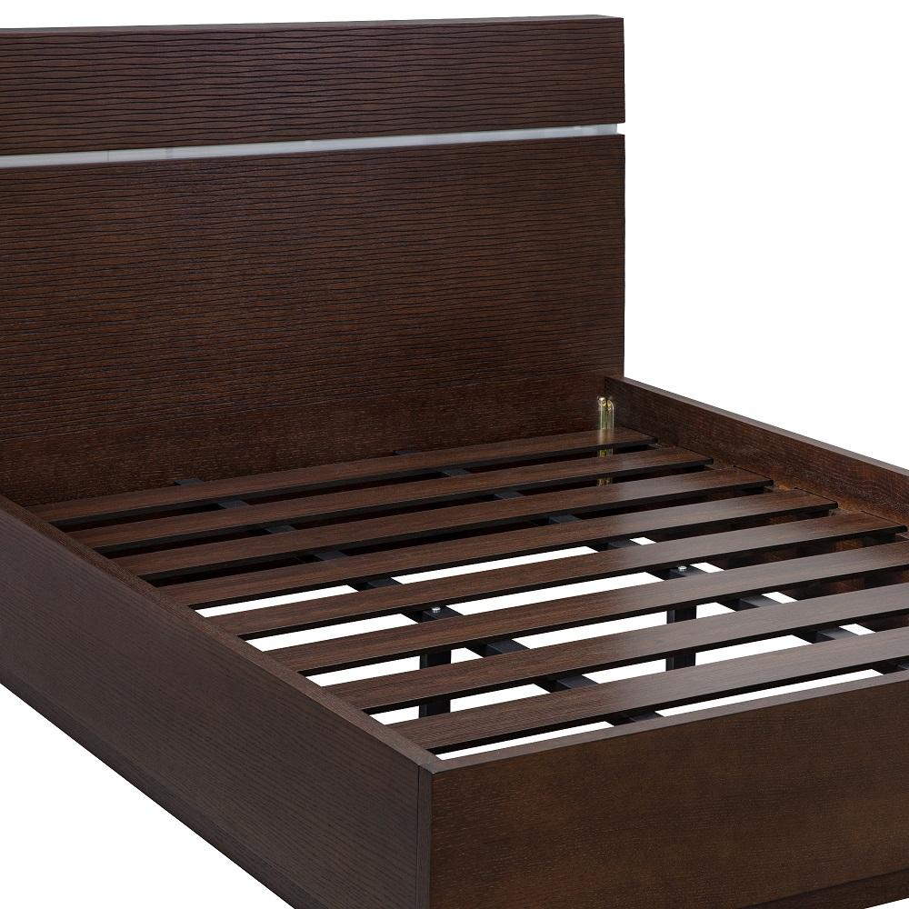 FR Cy77 Wooden Bed with LED 100077 | Furniture Republic